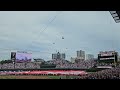 Wrigley Field July 4th, 2024. National Anthem and Helicopter Flyover.