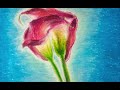 Calla Lily Flower Painting Using Oil Pastels - Full Lesson