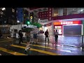 Rainy Night Walk, Wan Chai to Tin Hau / 夜雨步行，灣仔至天后 / 大雨の中を歩く