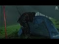 RELAXING RAIN SOUNDS IN CAMPING HEAVY RAIN AND THUNDERSTORM - ASMR camping