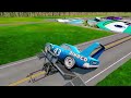 TRANSPORTING PIXAR CARS & FRUITS WITH COLORED & JOHN DEERE vs CLAAS vs TRACTORS - BeamNG.drive #983