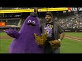 Grimace Throws First Pitch at Citi Field