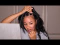 HOW TO: HALF UP, HALF DOWN QUICKWEAVE W. NO LEAVE OUT | CUTE & FUN NATURAL HAIRSTYLE