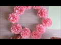 【折り紙】カーネーションのリース Paper Carnation Wreath