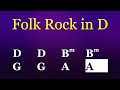 Folk Rock backing track in D major, 124bpm. Good vibrations! Play along & have fun!