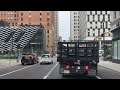 Downtown Detroit, Michigan 4K Street Tour - Driving I-375, Jefferson Ave, Woodward Ave in Downtown
