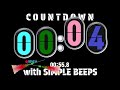 bounce circle flip clock 1 minute countdown  with simple beeps timer alarm🔔