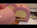 Beautiful ! Giant Ring Raspberry Mousse Cake / Food Factory