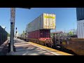 BNSF W/B Stack train going through Fullerton station 07/20/2024