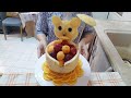 Melon Bear Carving/Art With Melon/Fruit Design #Isabelle Art & Design