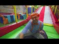 Learning Shapes and Colors with Blippi at Kidsville Indoor Playground! Educational Videos for Kids