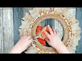 Rustic Fall Ribbon Wreath Made Using Dollar Tree Materials $15.00 Fall Wreath DIY Easy Ribbon Wreath