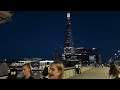 Sunset Walk in London - Sky Garden, The Shard & London Bridge Nighttime Walking Tour - 4K