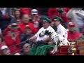 Budweiser Clydesdales take the field at Busch Stadium