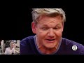 xQc Reacts To Gordon Ramsay Savagely Critiques Spicy Wings | Hot Ones