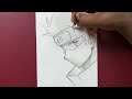 How to draw Kakashi Hatake step-by-step | Drawing anime