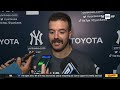 Austin Wells in the clubhouse following Aug. 30 win