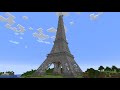 I Built a HUGE Eiffel Tower In Survival Minecraft