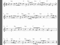 Flute sheet music | Greensleeves - Easy flute notes