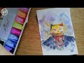 Watercolour Illustration : Kaamatan Chief Cat