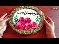 WELCOME DOOR HANGER / Welcome Craft Ideas / Welcome Wall Hanging  Welcome board Ideas / DIY Craft