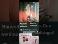 Rauvolfia and bliss-cee and Soothing Oil testimony