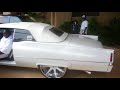 White Cadillac drop on 26 inch asanti