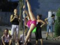 Esibizione di Pole Dance durante il primo meeting sardo di Street Workout e Calysthenics.