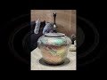 A Lidded bowl with iridescent paint  #woodturning  #jo sonja