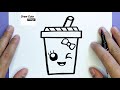 HOW TO DRAW A CUTE DRINK, STEP BY STEP, SIMPLE EASY AND KAWAII, DRAW CUTE THINGS