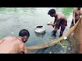 Fishing in Village Pond with Net - मछुआरों ने बताया मछली पकड़ने का रहस्य