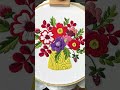 Colorful Embroidery Kit, Floral Embroidery Pattern. #shorts #embroidery #amazing #handembroidery