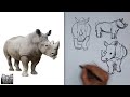 Discover and Sketch African Rhinos!