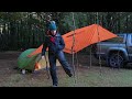 Rainy Tent Camping under a tarp : bailed out due to Heavy RAIN