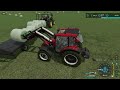 Baling & Wrapping GrassSilage Bales, Bringing Water & Feeding Animals│Ellerbach│FS 22│Timelapse#5