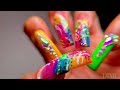 BEGINNER FRIENDLY ABSTRACT NAIL ART | ACRYLIC NAIL TUTORIAL