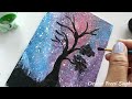 Easy DIY: Galaxy Painting Technique with Sponge Brush😱