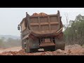 Part 7 Excellent Bulldozer Continuing The Job Construction Plantation Road - Dump Truck Pouring Soil