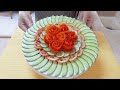 Cucumber and Tomato Plating Idea/Vegetable Salad Decorations #Isabelle Art & Design