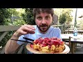 Pixar Fest Buttercup Strawberry Funnel Cake at Disneyland Hungry Bear Restaurant!