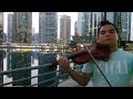 #kezomusicstudios   live at Dubai take me home country Road) John Denver) Violin cover