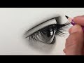 how to draw a beautiful eye / easy step by step hyper realistic eye drawing #art