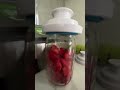 How to vaccum seal a glass mason jar with fresh fruit and store in refrigerator for weeks!
