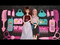 10:06 Minutes Satisfying with Barbie BJD and Frozen Make Up Fashion Toys Accessories | ASMR