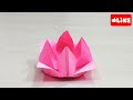 Easy Origami LOTUS Flower! DIY Paper Lotus Craft #paperflower #lotus #paperdecoration #viralvideo