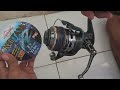 Menggulung  PE  Kertang X8 ke Spool  Reel Heavy Arms 3500