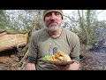 Beer Battered Fish and Chips Cooked on the Campfire.  Homemade Tartare Sauce.  Cast Iron Cooking.