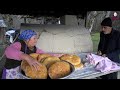 Village Bread Recipe - Grandma Baking Milk Breads in a Traditional Wood Fired Oven in my Village