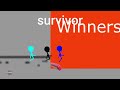 Can we ESCAPE from Chrome T-Rex Dinosaur ??  #2 Survival Stickman Race in Algodoo