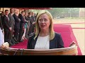 PM Modi and PM of Italy at Rashtrapati Bhavan